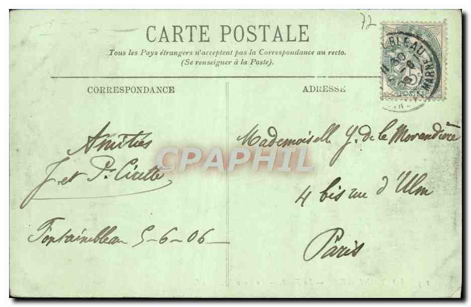 Fontainebleau — Die Wälder — Das Kreuzweg — LL. — 195 — Rückseite