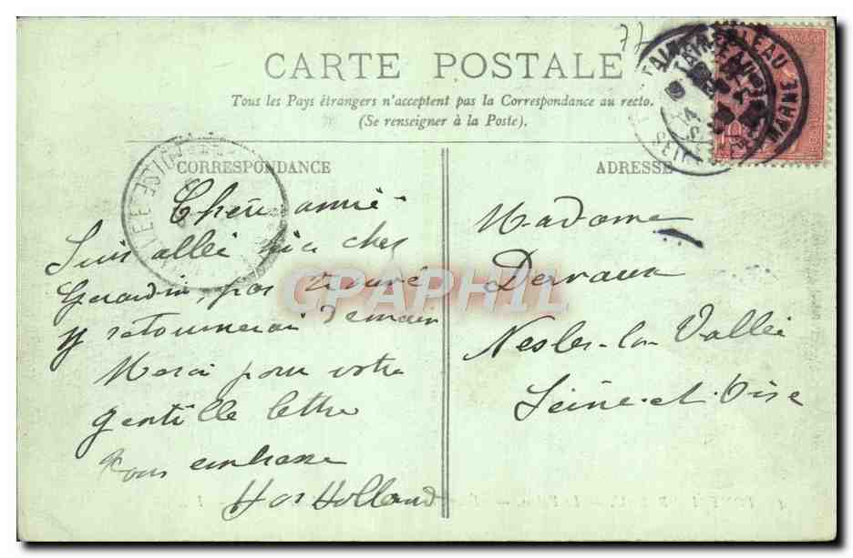 Fontainebleau — Il Palazzo — L'Etang e il Pavillon del Museo Cinese — LL. — Verso