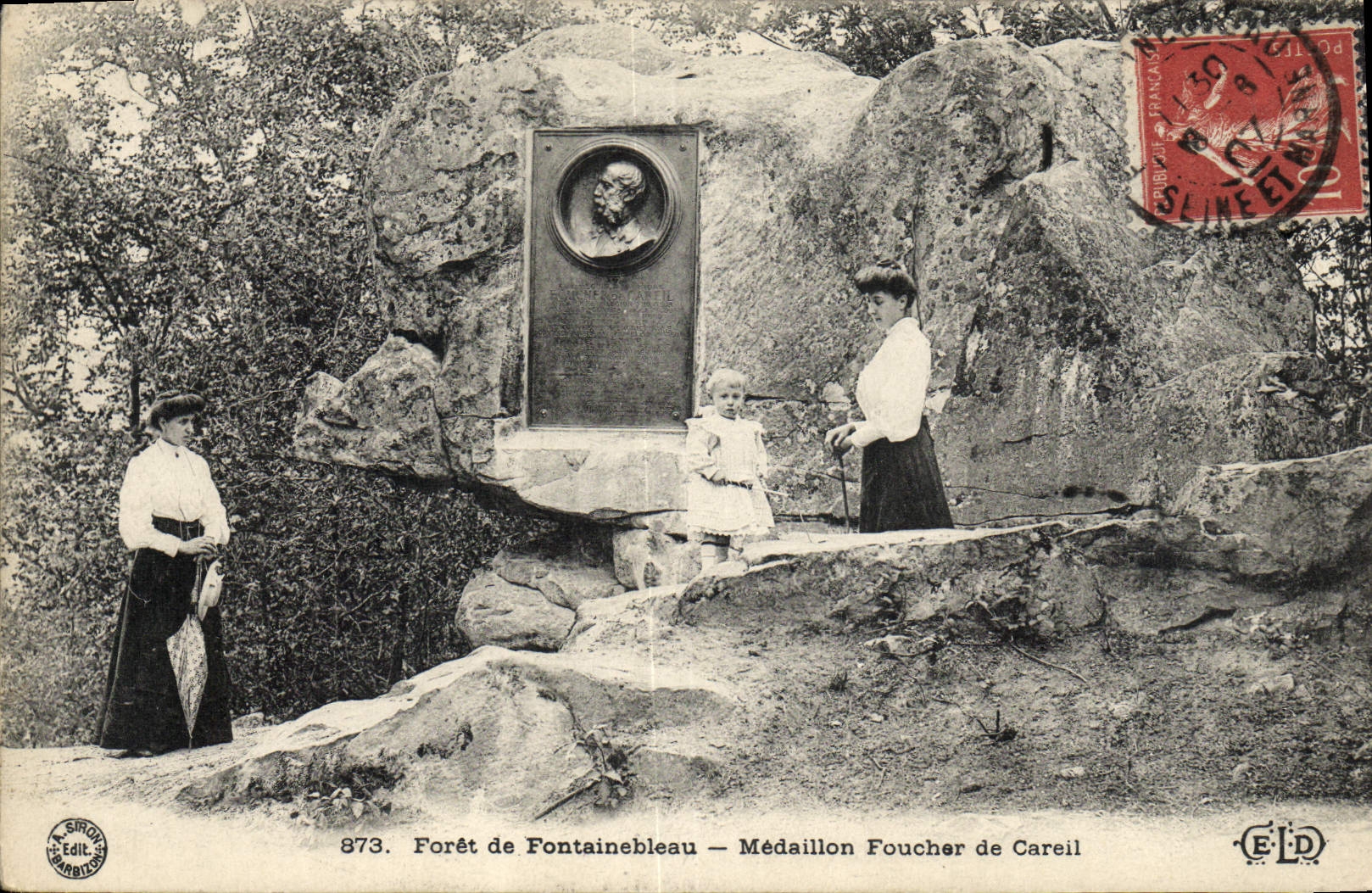 Forêt de Fontainebleau — Médailion Foucher de Careil — Édition S. B. T. Chon