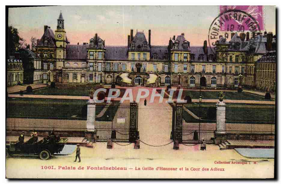 Palazzo di Fontainebleau — La Griglia d'onore e la Corte degli Addii — Collezione Artistica L. M.