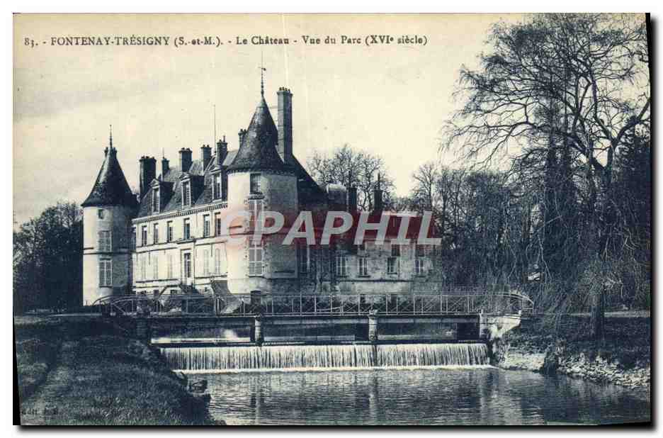 CPA Fontenay Tresigny Le Chateau Vue Du Parc