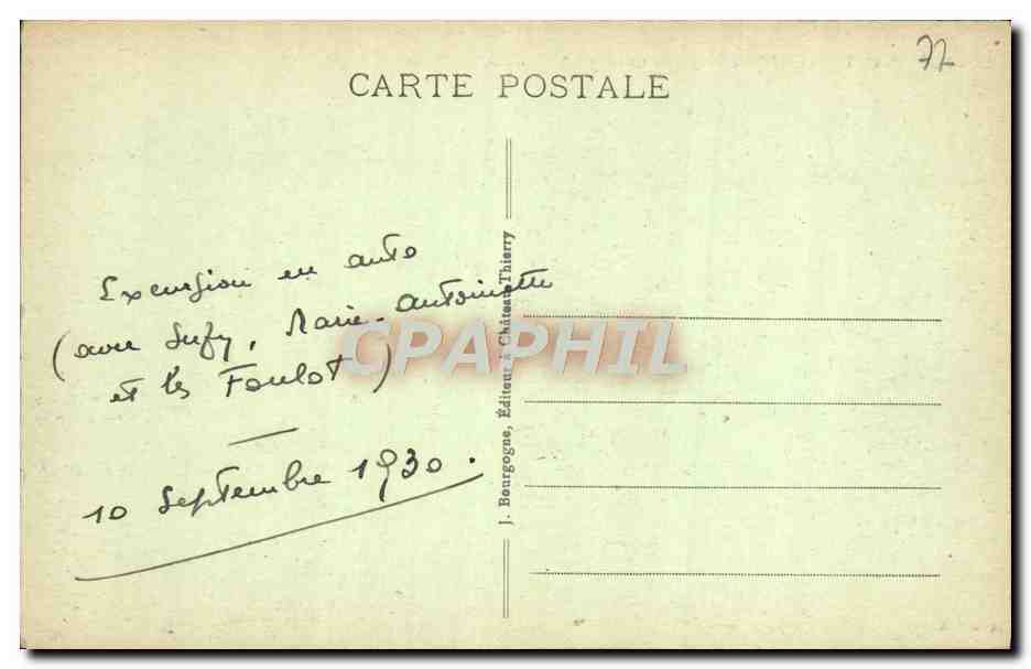 CPA Fontenay Tresigny Le Chateau Vue Du Parc — Rückseite