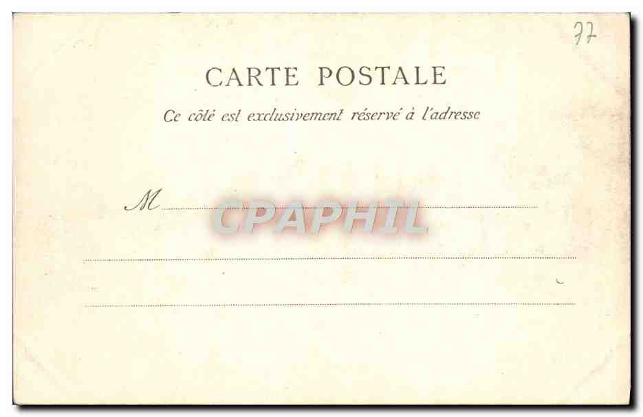 Fontainebleau — Obelisk im Park — Verleger: CPAPHIL, Nr. 70 — Rückseite