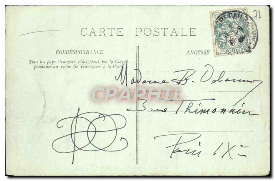 CPA Foret De Fontainebleau Vue Prise Du Mail Henri IV — Verso