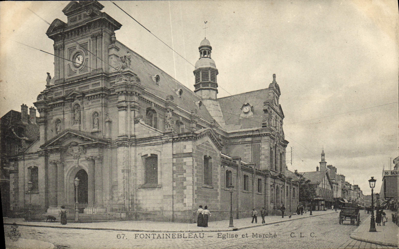 Fontainebleau — Église et Marché — C.L.C.