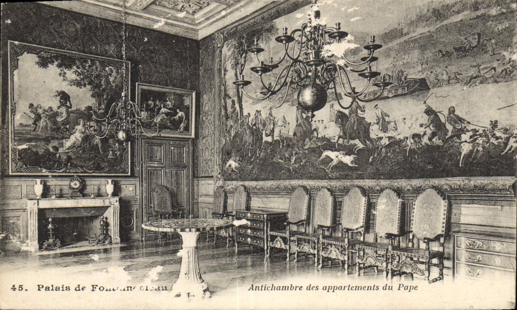 Palast von Fontainebleau — Vorzimmer der päpstlichen Wohnungen — unbekannter Verleger, Nr. 45