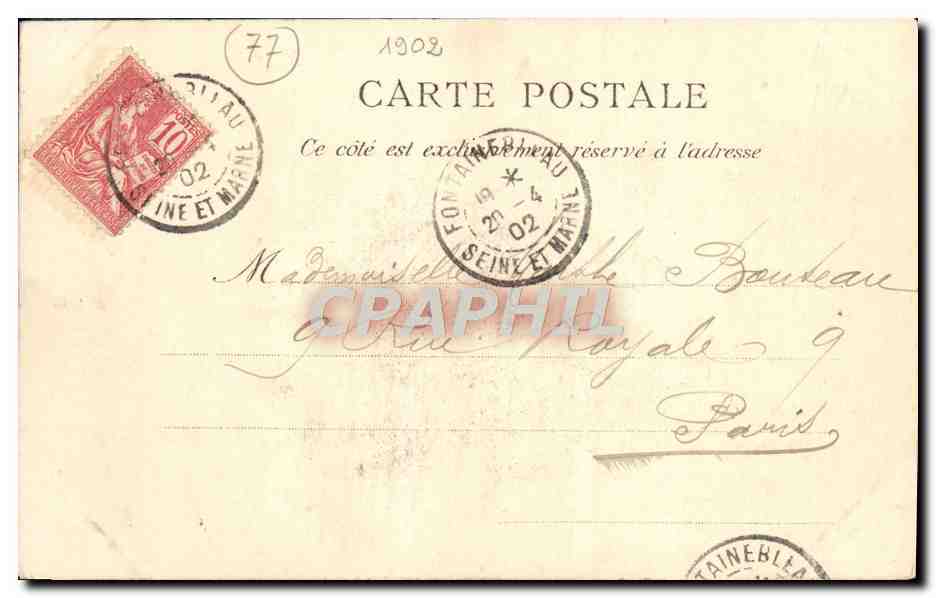 Forêt de Fontainebleau — La Mare aux Fées — Edition Paris, Dépose, Nr. 199 — Rückseite