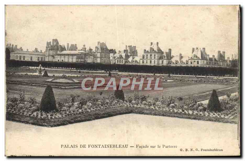 Il Palazzo di Fontainebleau — Facciata sul Parterre — Q. B. N. G. Fontainebleau