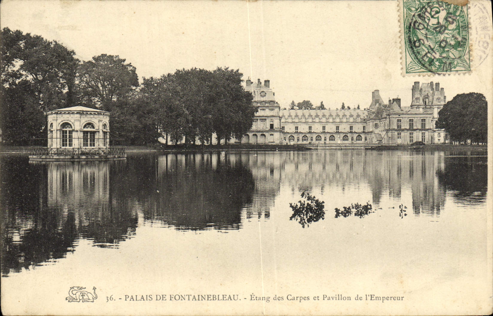 Palais de Fontainebleau — Étang des Carpes et Pavillon de l'Empereur — n°36