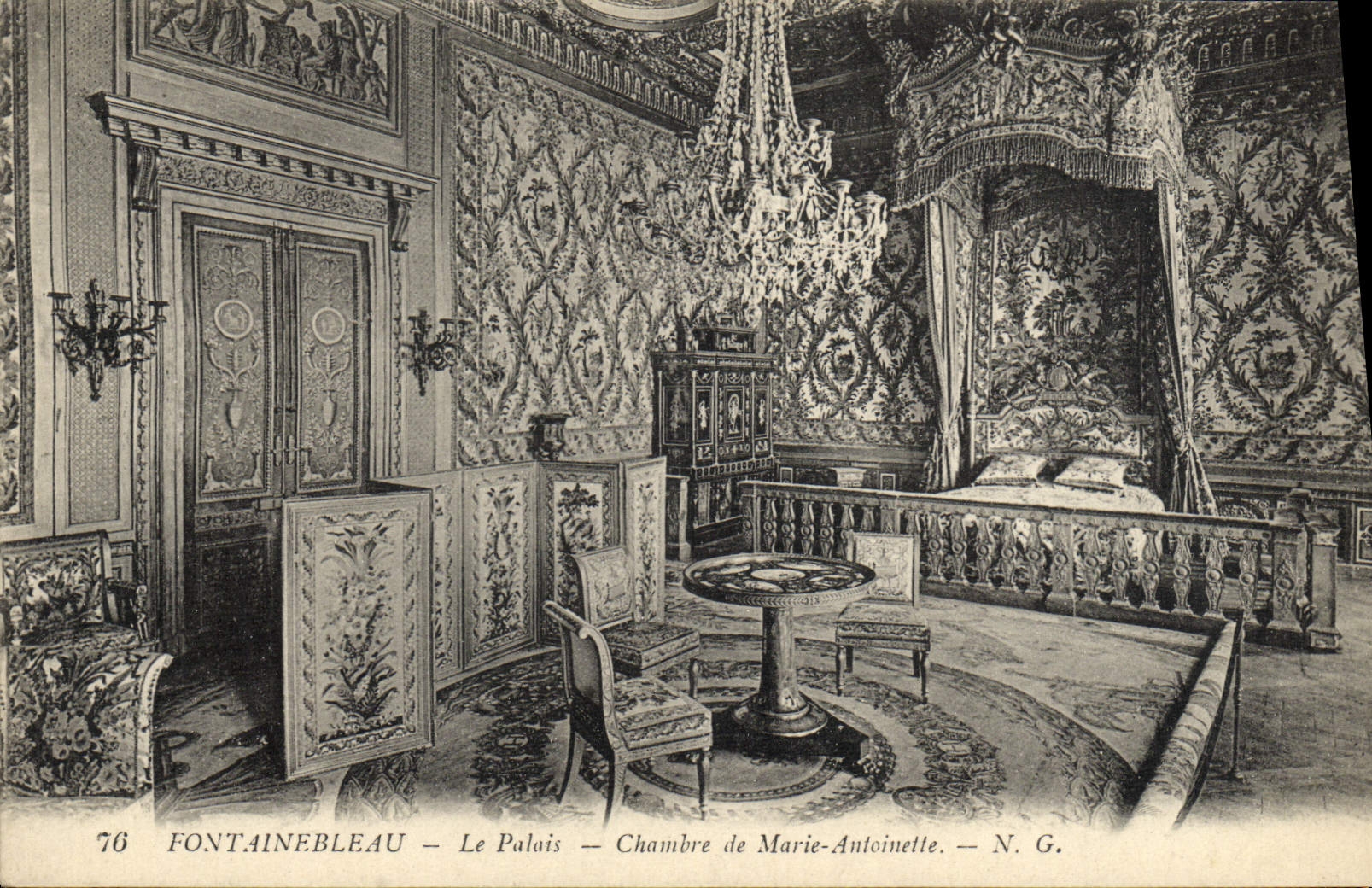 Fontainebleau — Il Palazzo — Camera di Marie-Antoinette — N. G.