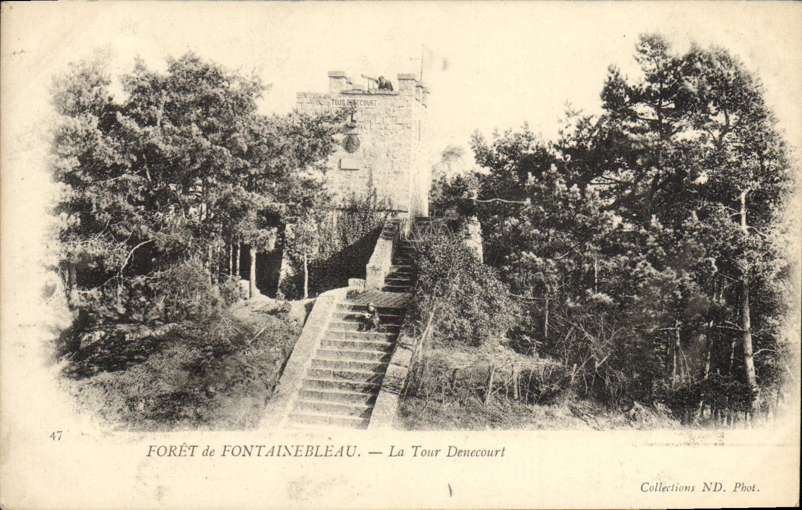 WALD von FONTAINEBLEAU — La Tour Denecourt — Collections ND. Phot.