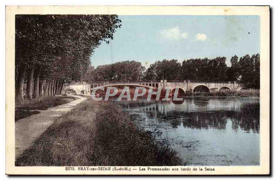 CPA Bray Sur Seine Les Promenades Aux Bords De La Seine
