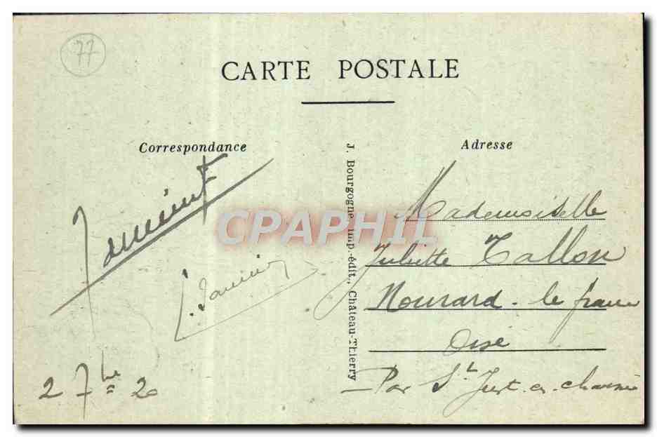 CPA Lizy Sur Ourcq Chatrau De La Trousse — Rückseite