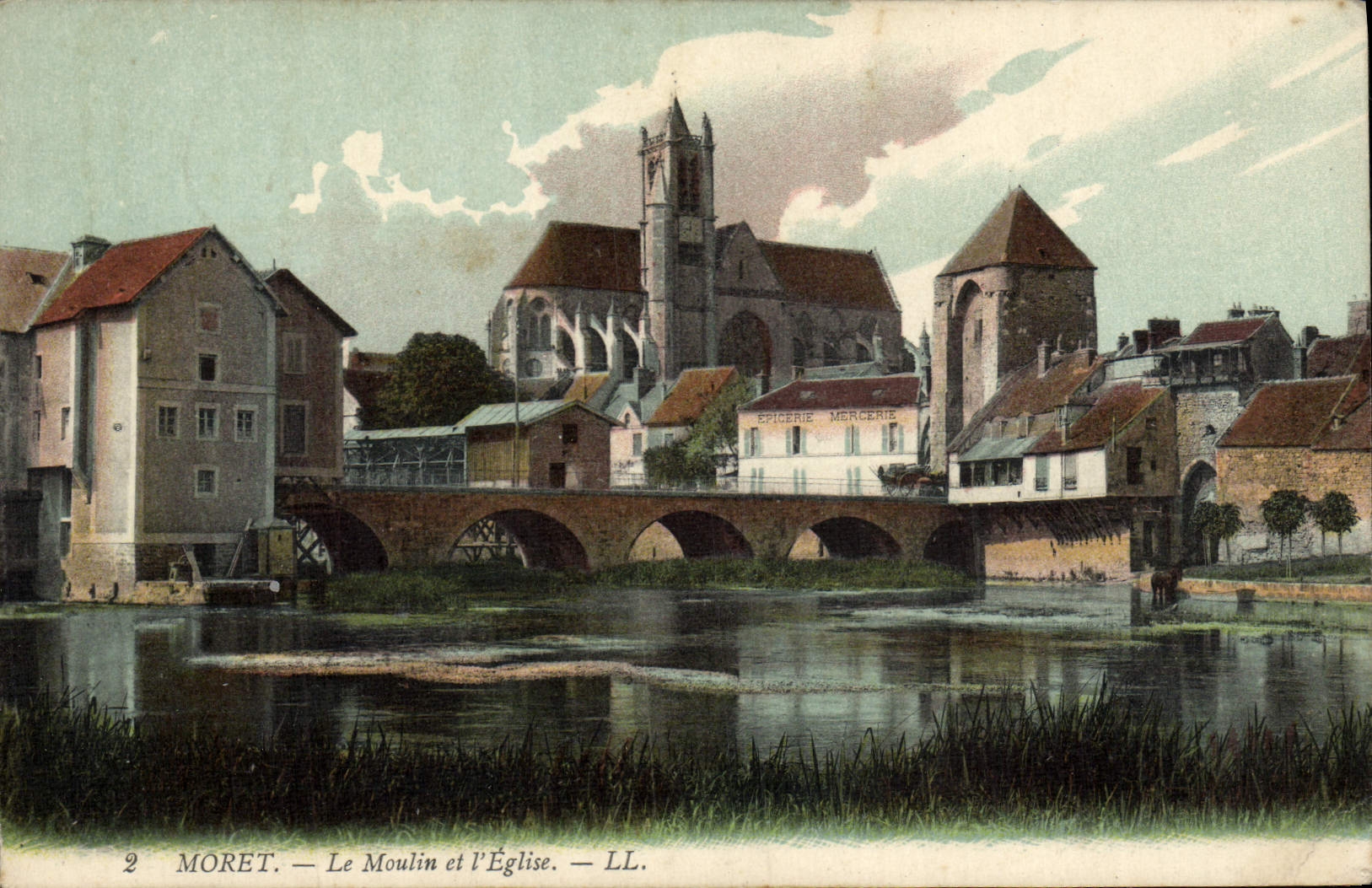 Moret — Le Moulin et l'Église — LL.