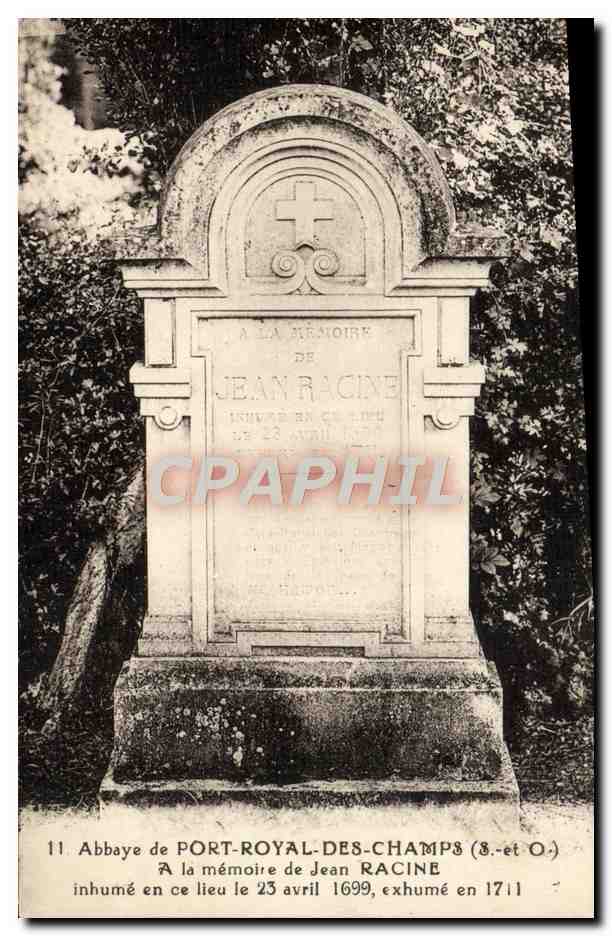 CPA Abbaye De Port Royal Des Champs A La Memoire De Jean Racine