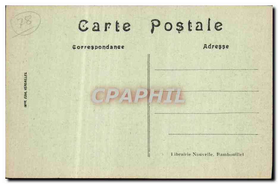 Rochefort-en-Yvelines — Le Château et la Pièce d'Eau — Librairie Nouvelle, Rambouillet — Rückseite