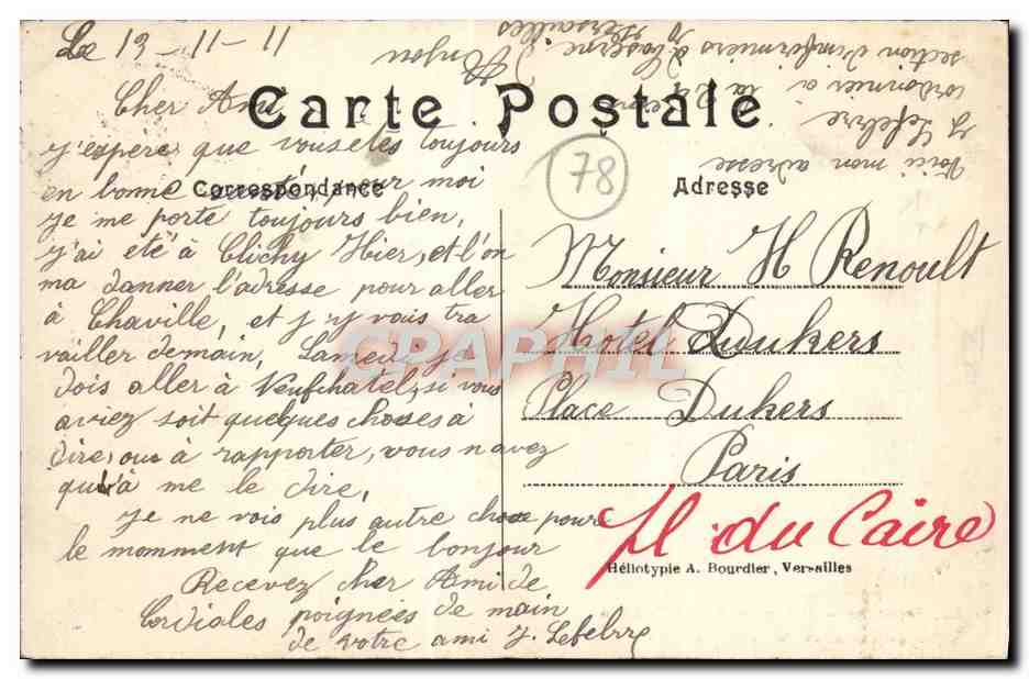 CPA Versailles Palais Du Grand Trianon la chambre de Louis Philippe — Verso