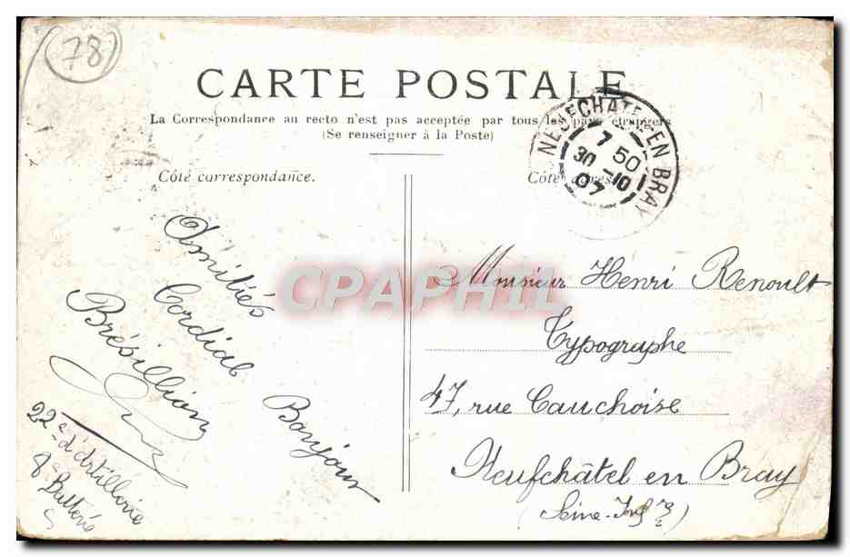 CPA Versailles Le Bosquest Des Bains d'Apollon — Verso