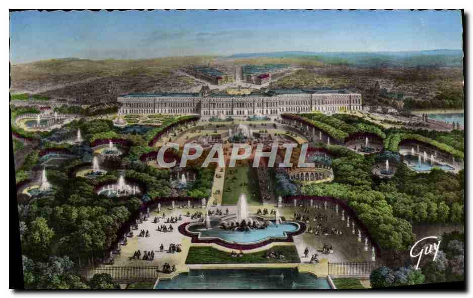 CPA Versailles Et Ses Merveilles Vue generale sur le parc et le chateau