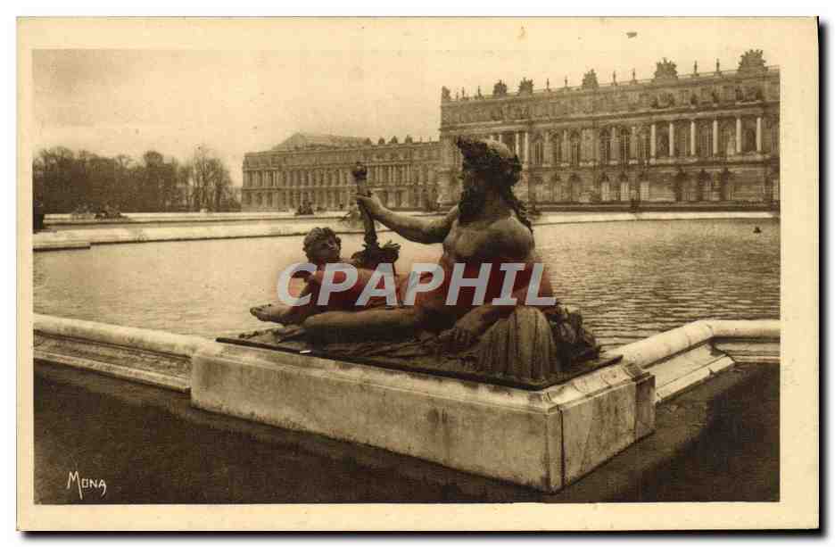 CPA Les Petits Tableaux De Versailles Le Chateau Et Les Parterres d'eau