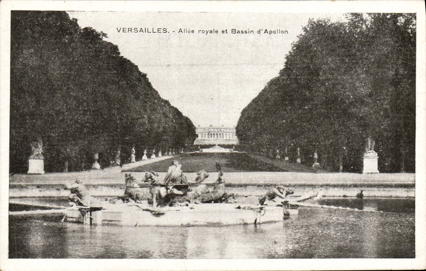 CPA Versailles Allee Royale Et Bassin d'Apollon