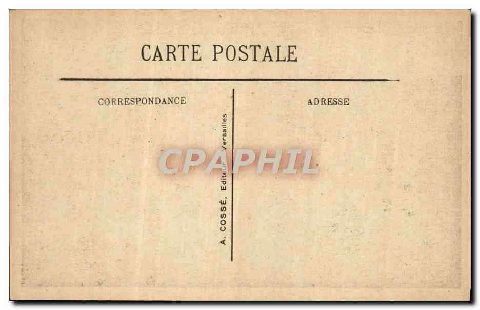 CPA Versailles Facade Du Chateau Cote Du Parc — Verso
