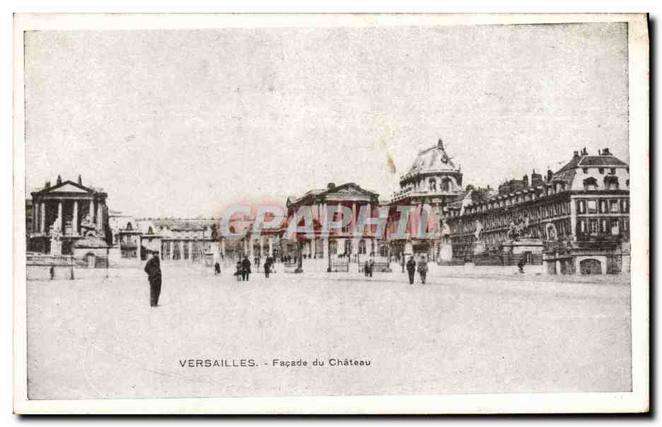CPA Versailles Facade Du Chateau