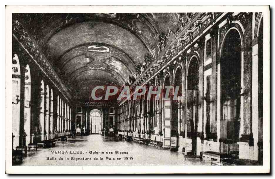 CPA Versailles Galerie Des Glaces Salle De La Signature de la paix en 1919 Militaria