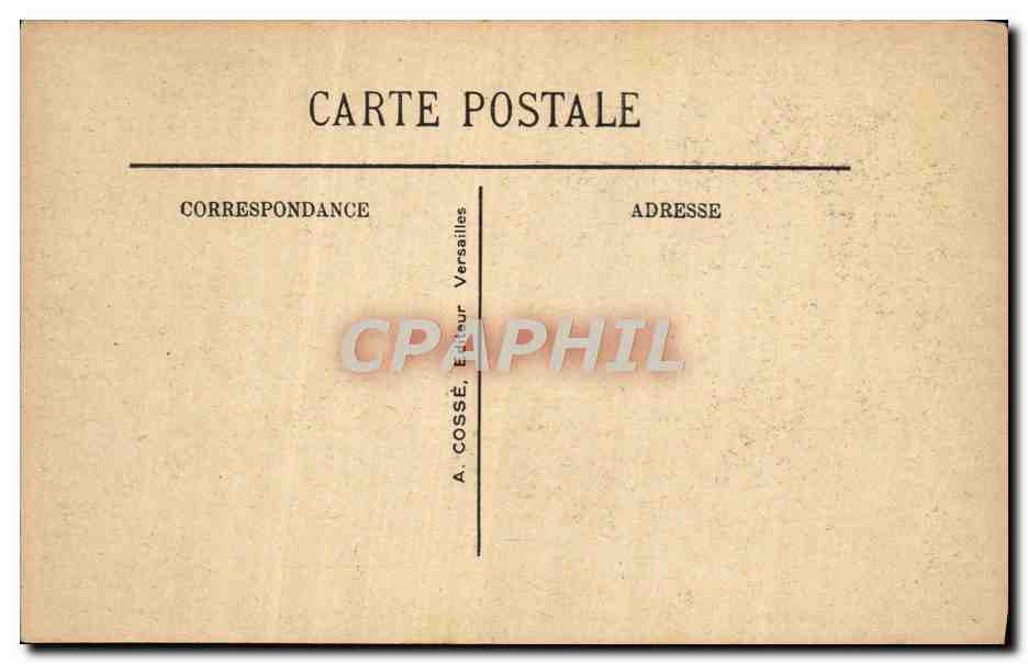 Versailles — Vue prise à vol d’oiseau sur le Parc, le Château et la Ville — A. Cossé, Éditeur Versailles — Rückseite
