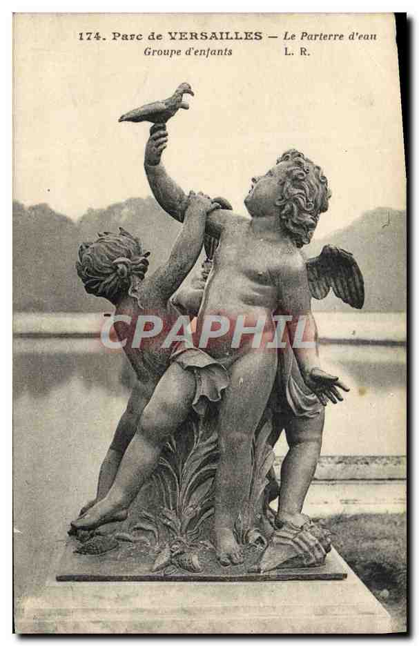 CPA Parc De Versailles Le Parterre d'eau Groupe d'enfants