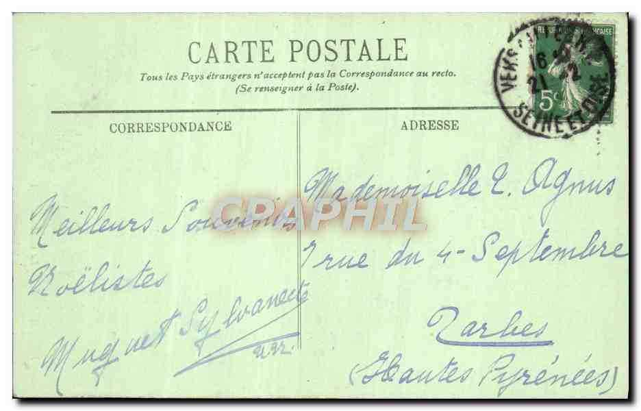 CPA Versailles Le Chateau La Salle Des Croisades — Verso