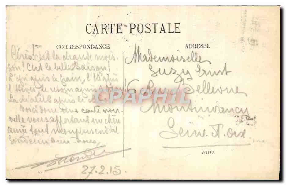 CPA Parc De Versailles Bassin De Ceres par Regnaudin  — Verso