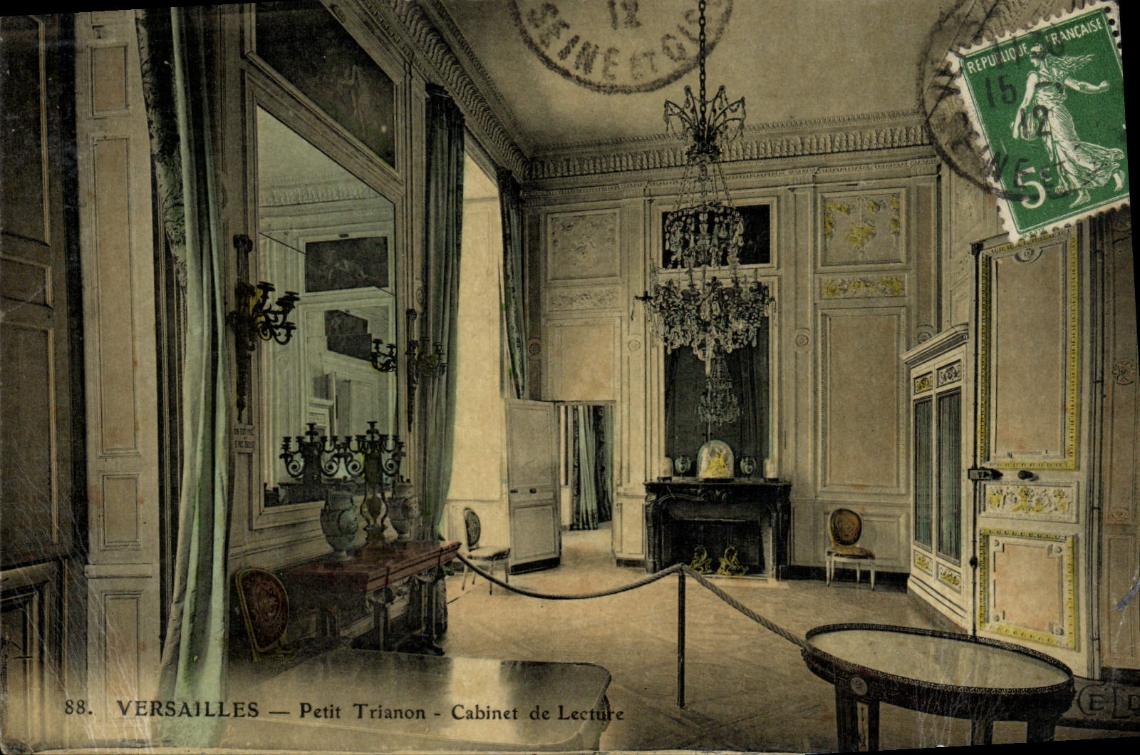CPA Versailles Petit Trianon Cabinet De Lecture