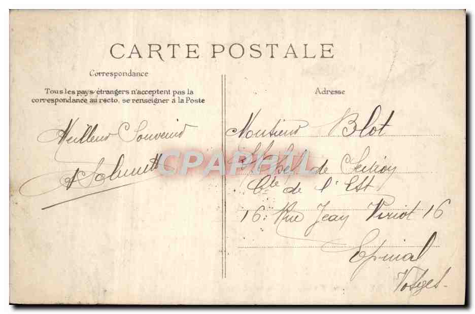 CPA Versailles Petit Trianon Cabinet De Lecture — Verso