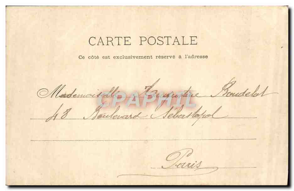 CPA Versailles Chateau Pavillon De Gabriel Statue De Louis XIV — Verso