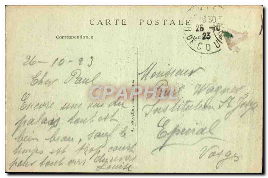 CPA Versailles Le Parc Bassin De Latone — Verso