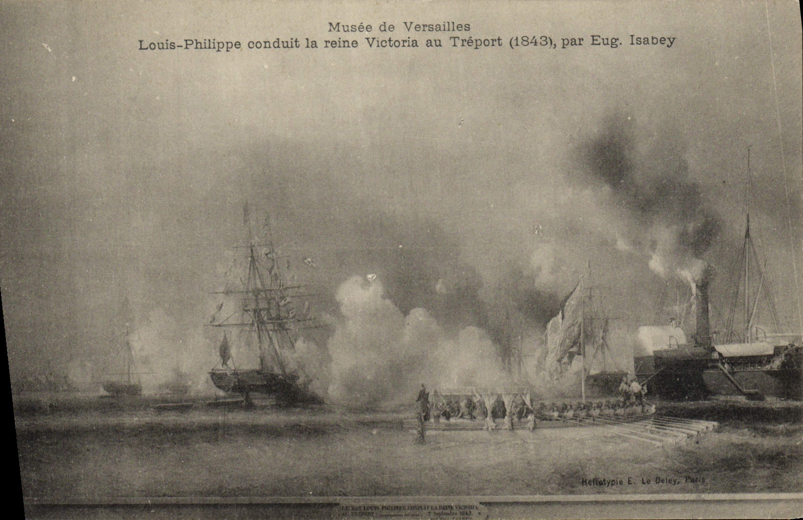 CPA Musee De Versailles Louis Philippe Conduit la reine Victoria au Treport par Eug Isabey Bateaux 