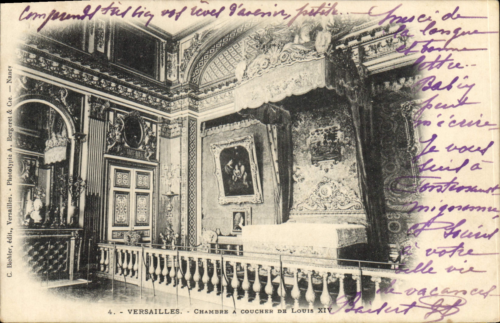 CPA Versailles Chambre A Coucher de Louis XIV