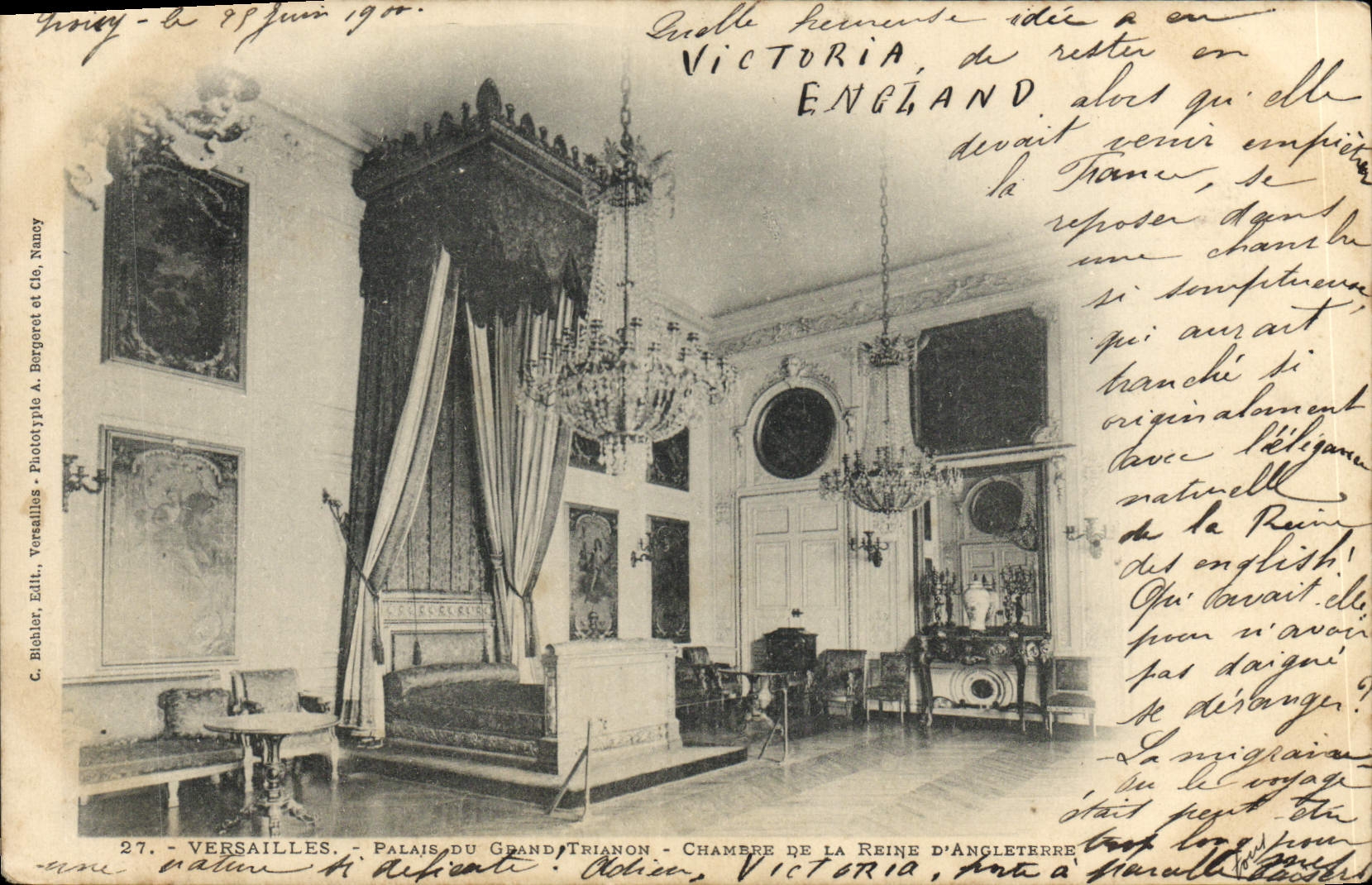 CPA Versailles Palais Du Grand Trianon Chambre De La Reine d'Angleterre