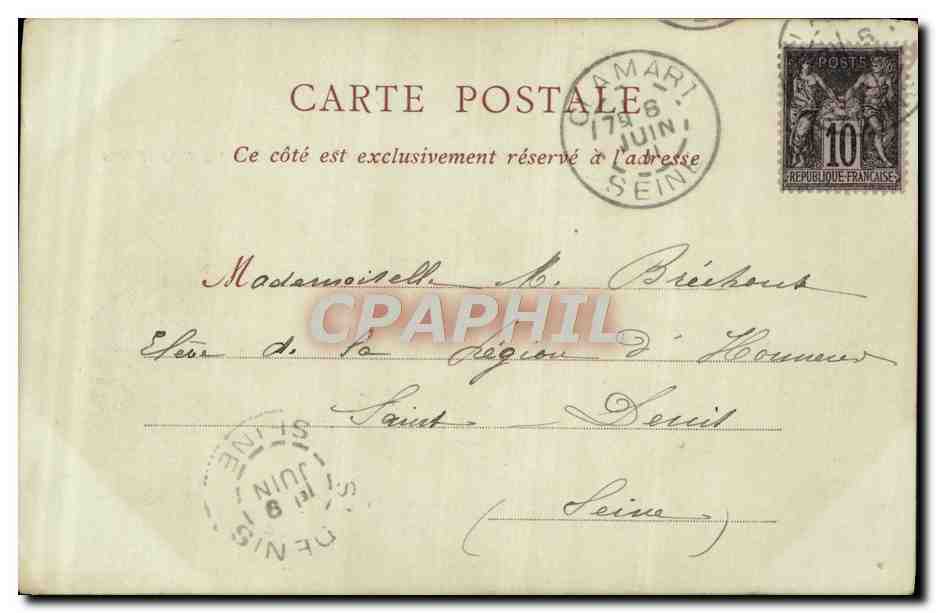 CPA Parc Du Petit Trianon La Maison du Meunier — Rückseite