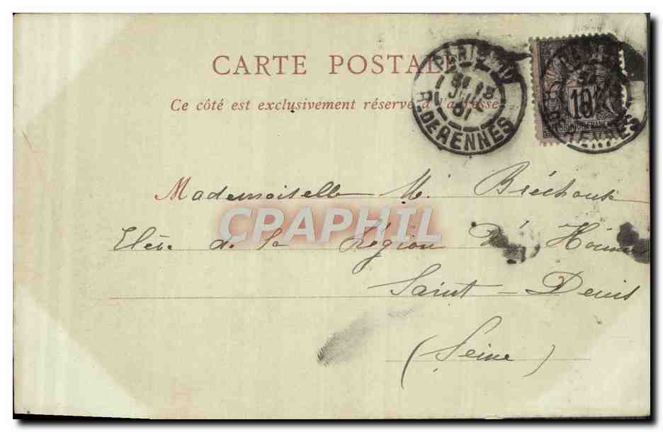 CPA Parc Du Petit Trianon Le Boudoir — Verso
