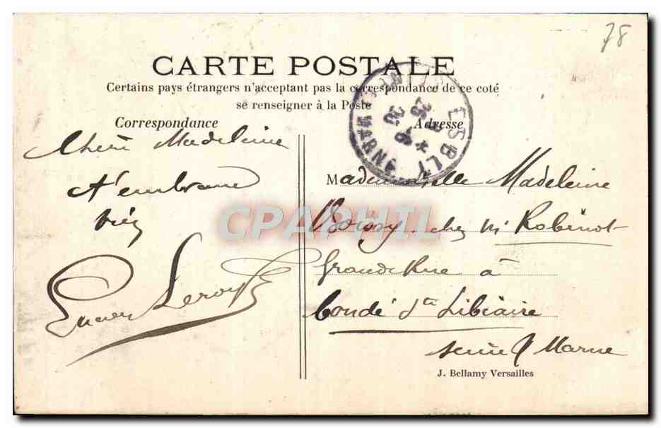 CPA Versailles Le bassin d'Apollon — Verso