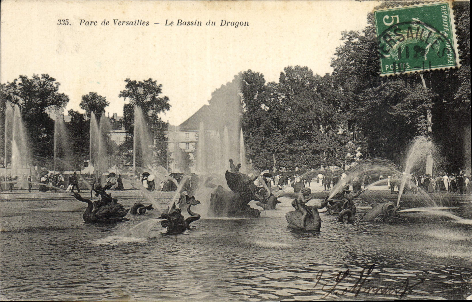 CPA Parc De Versailles Le Bassin Du Dragon