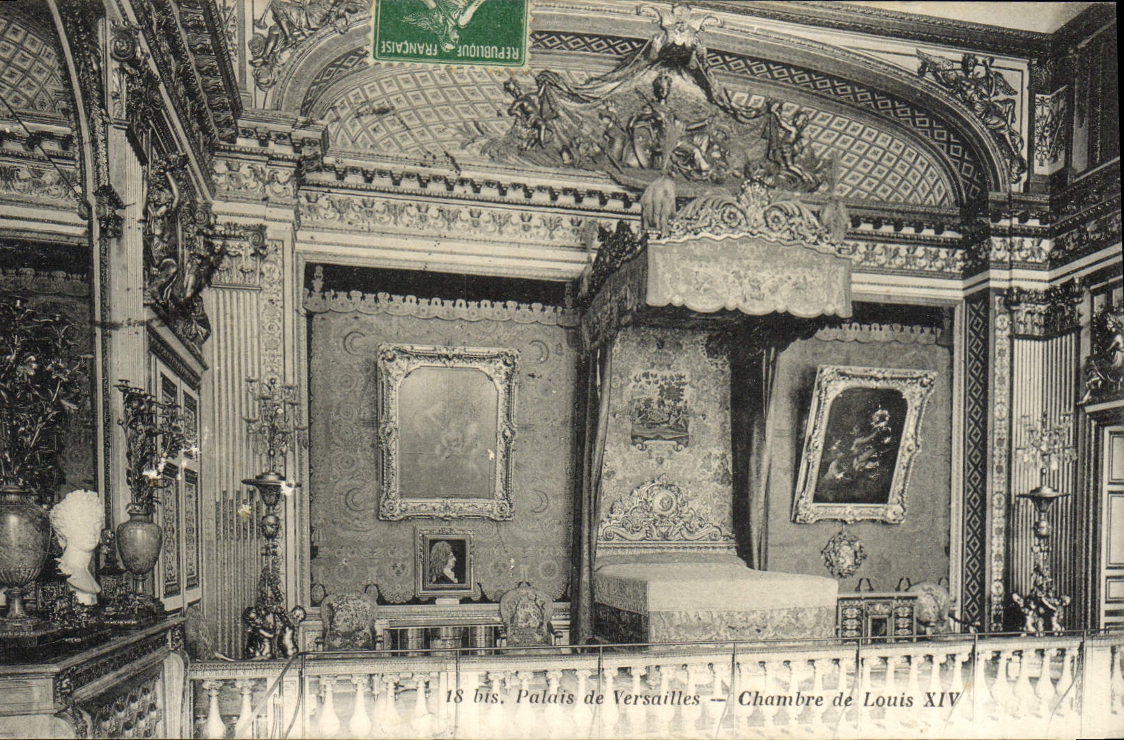 Chambre de Louis XIV — Palais de Versailles — Héliotypie Bourdier et Faucheux, n°18 bis