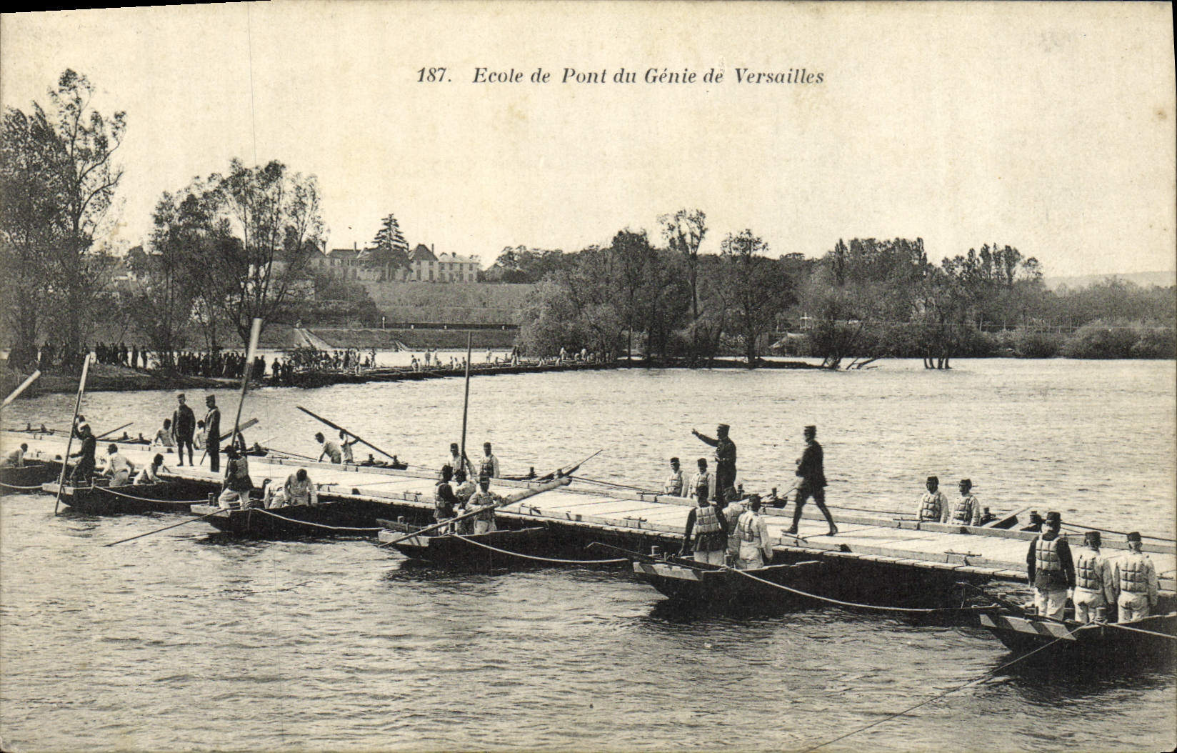 École de Pont du Génie de Versailles — exercice sur le ponton — n° 187