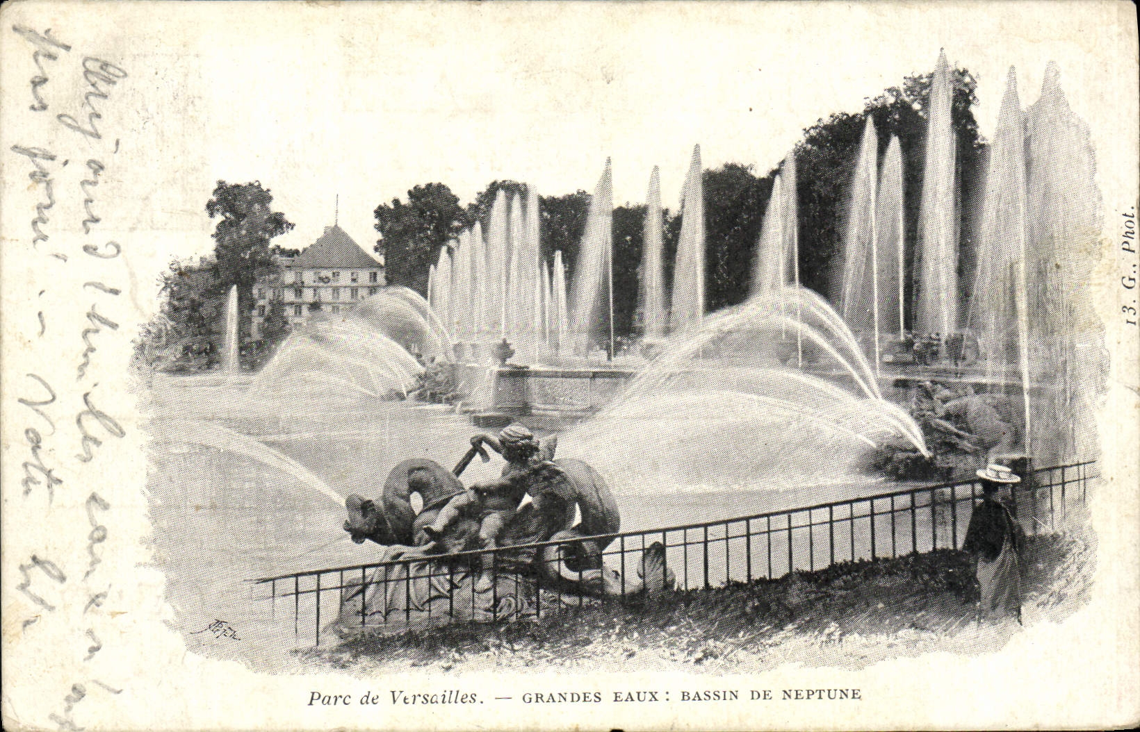 CPA Parc De Versailles Grandes eaux bassin de Neptune
