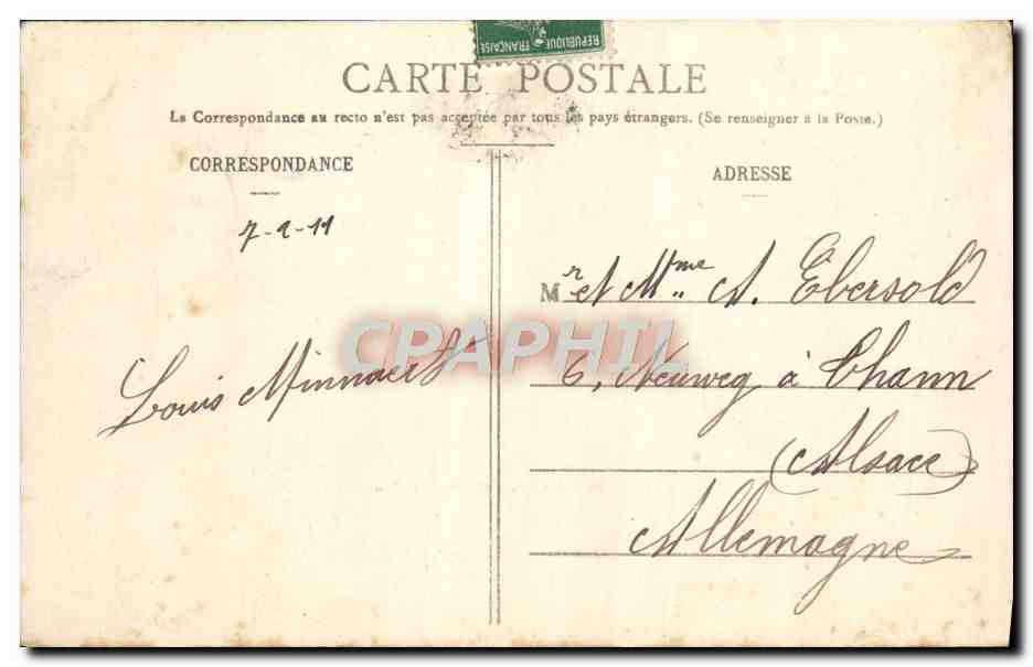 CPA Parc De Versailles Bassin d'Apollon — Verso