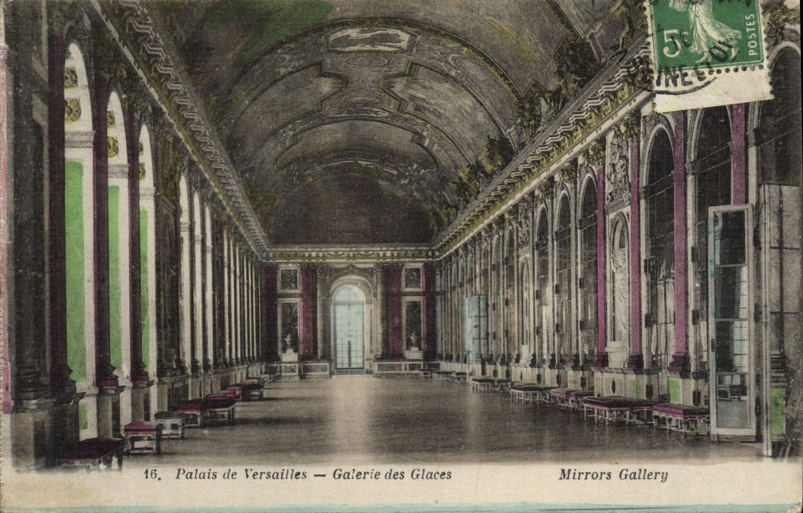 CPA Palais De Versailles galerie des glaces