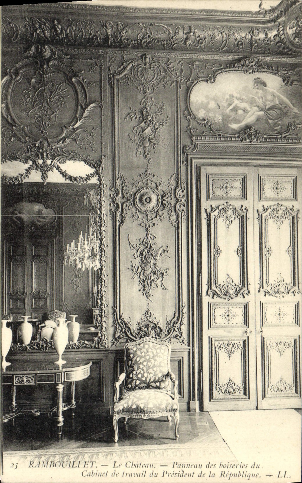 Rambouillet — Le Château — Cabinet de travail du Président de la République — LL.