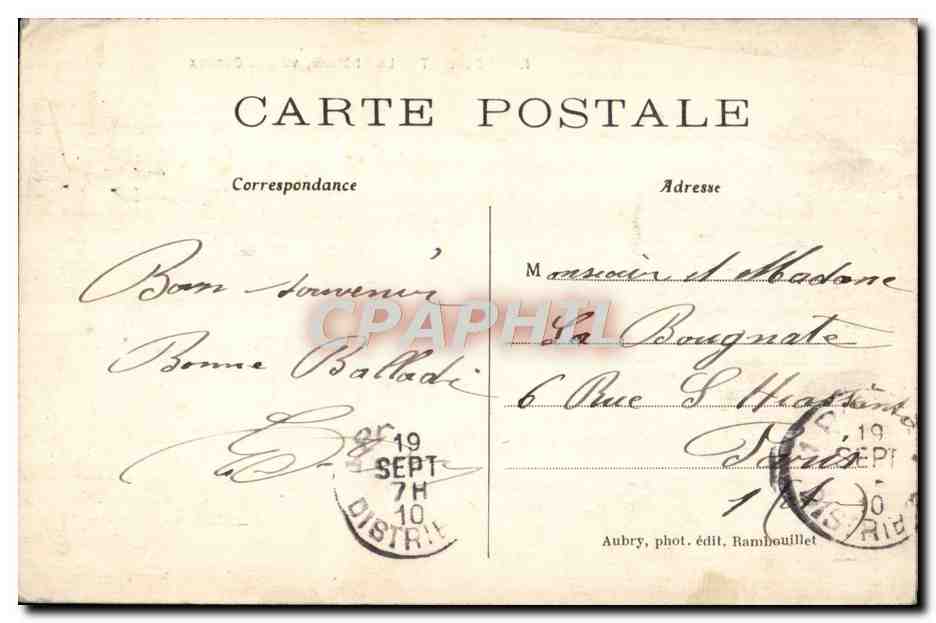CPA Rambouillet Le Chateau Vu Des Canaux — Achterkant